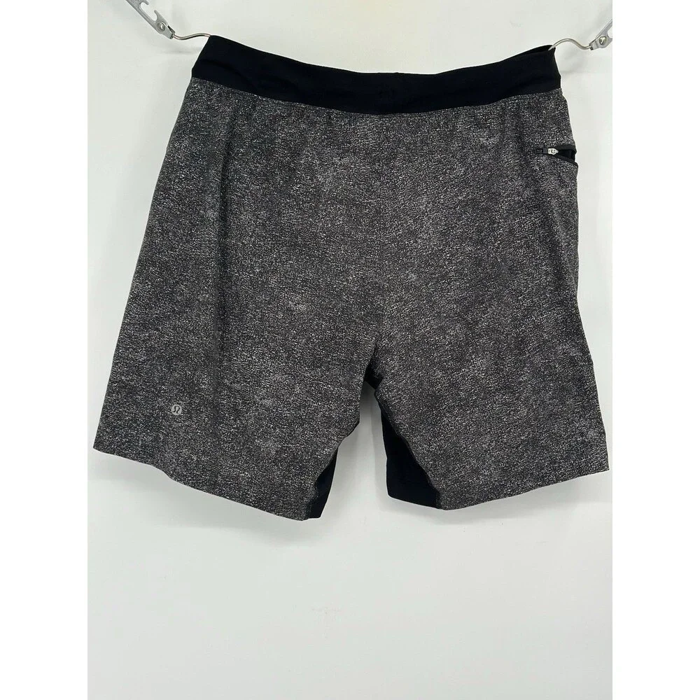 Lululemon T H.E Short Liner  7” Carbon mist alpine white graphite gray‎ XL
